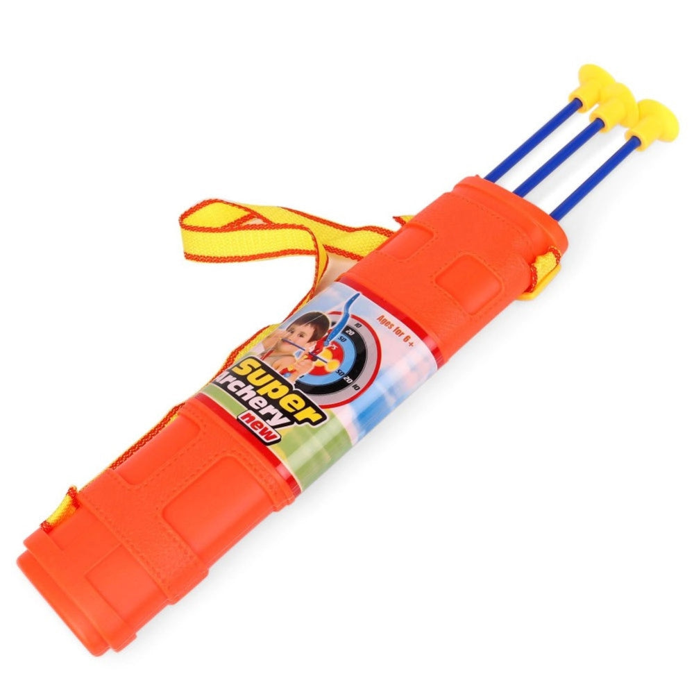Trade Shop - Set Arciere Per Bambini Con Arco 3 Frecce Bersaglio Muro E Tracolla Portafrecce -