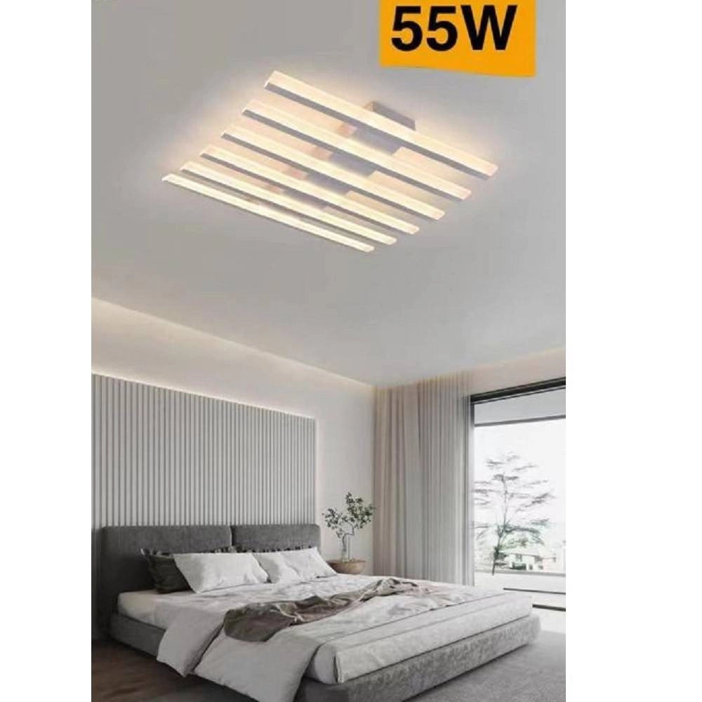 Trade Shop - Plafoniera Led Moderna 55 Watt Finitura Bianca Luce Naturale Fredda Calda C47-b -