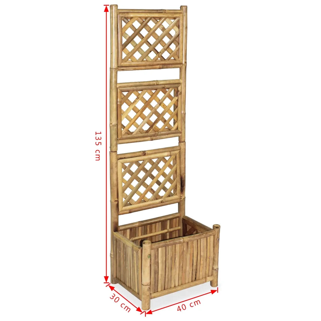 Letto Rialzato da Giardino con Graticcio in BambÃ¹ 40 cm cod mxl 44713