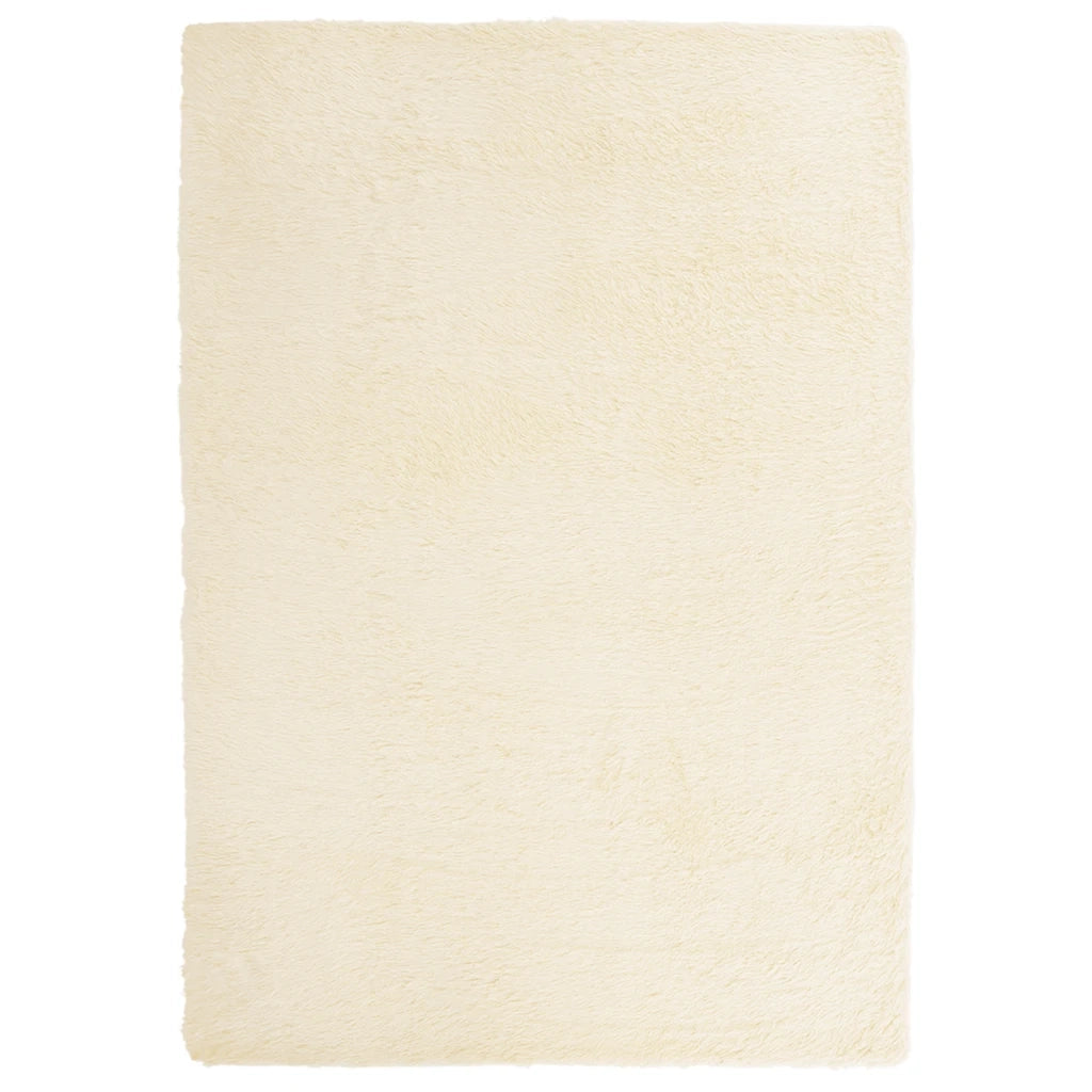 Tappeto Shaggy a Pelo Lungo NAVARRA Crema 120x170 cm poliestere