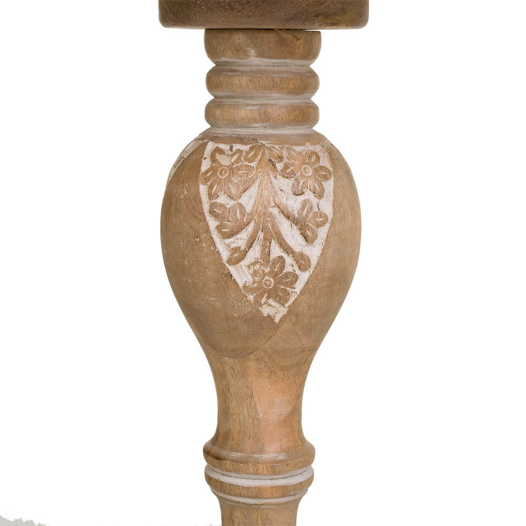 Comodino laterale in legno marrone artigianale 60x60x60h cm