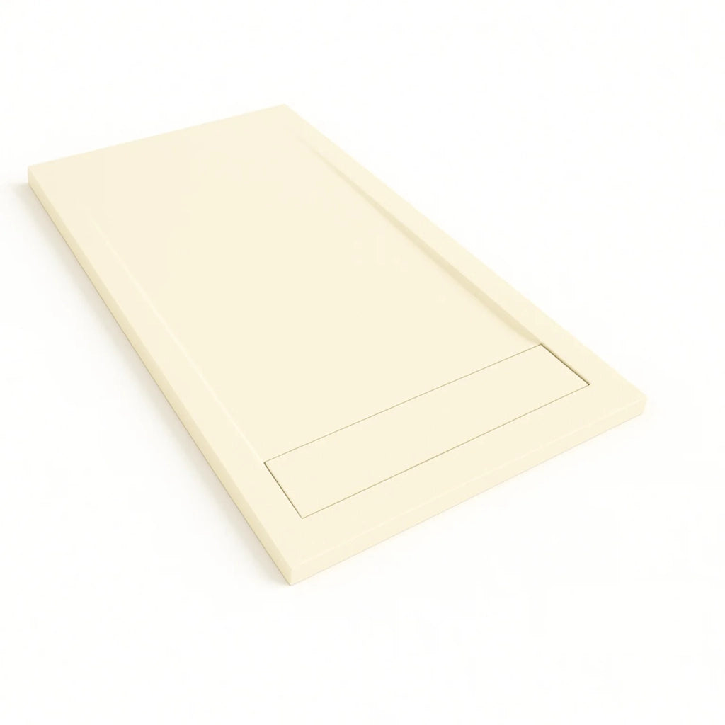 Piatto doccia Bidai con bordo 80X80 cm colore Crema RAL 1013 griglia Crema