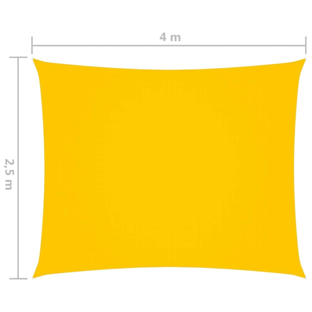 Vela ombreggiante/ombrellone rettangolare in tessuto Oxford 2,5 x 4 m giallo 02_0009567