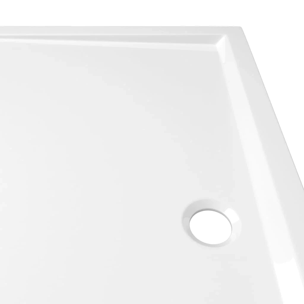 Piatto doccia base doccia piatto doccia bagno WC cabina doccia casa interno rettangolare 80x120 cm ABS bianco 02_0001954
