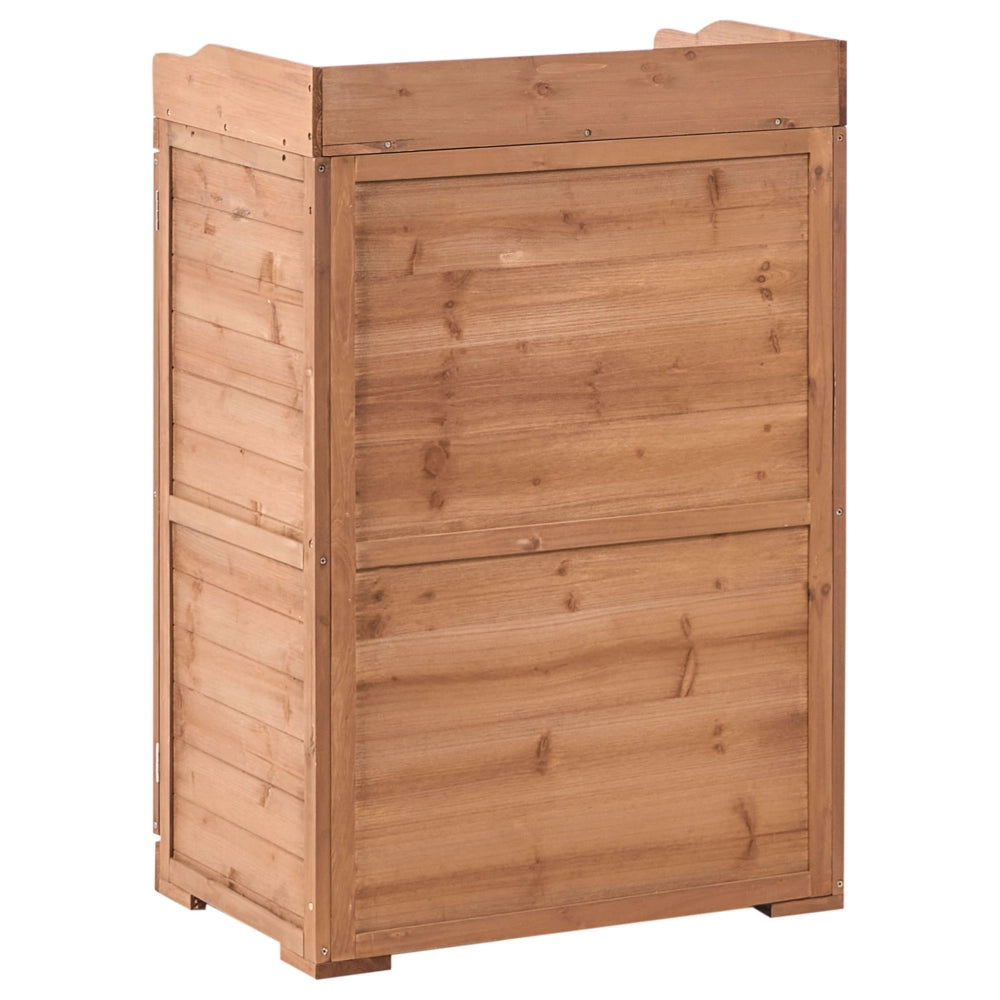 Banco da giardinaggio Legno di abete marrone scuro Mobili da esterno Resistente alle intemperie Dimensioni compatte