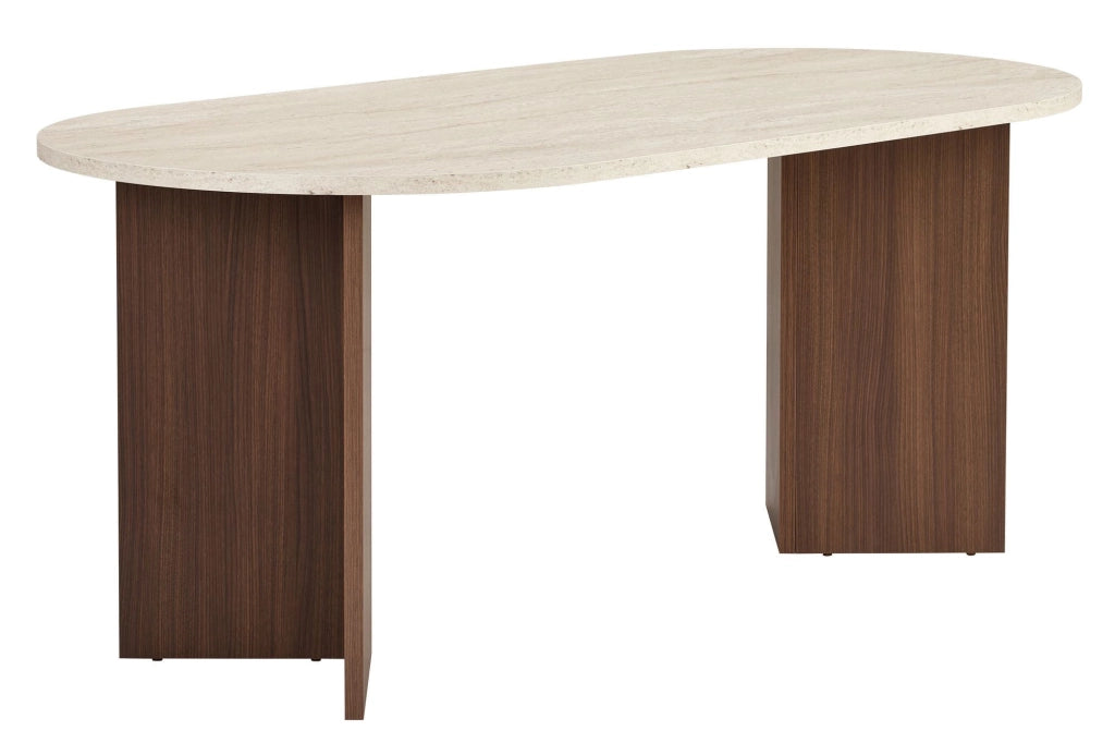 Tavolo da pranzo in legno "Sablin" 180 x 90 x 75 cm - Travertino