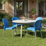 Eclectic, Sedia da Esterno 4 Sedie Made in Italy, Azzurro