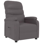 Poltrona | Sedia Relax Reclinabile Grigia in Similpelle