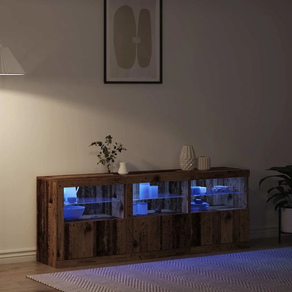 Credenza | Madia LED Legno vecchio 181 x 37 x 67 cm Legno multistrato