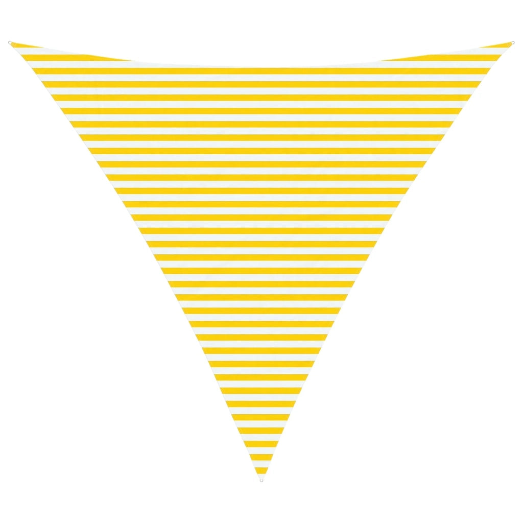 Vela Parasole | Telo Ombra | Vela da ombra solare Giallo e Bianco 6 x 6 x 6 m