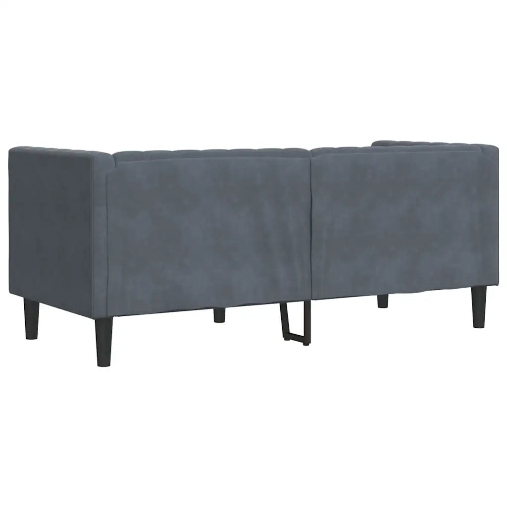 vidaXL Divano Chesterfield Grigio scuro 174 x 74.5 x 70.5 cm Velluto