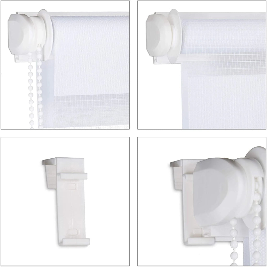 Tenda a rullo filtrante bifacciale senza fori 110 x 150 cm bianca 13_0002539_5