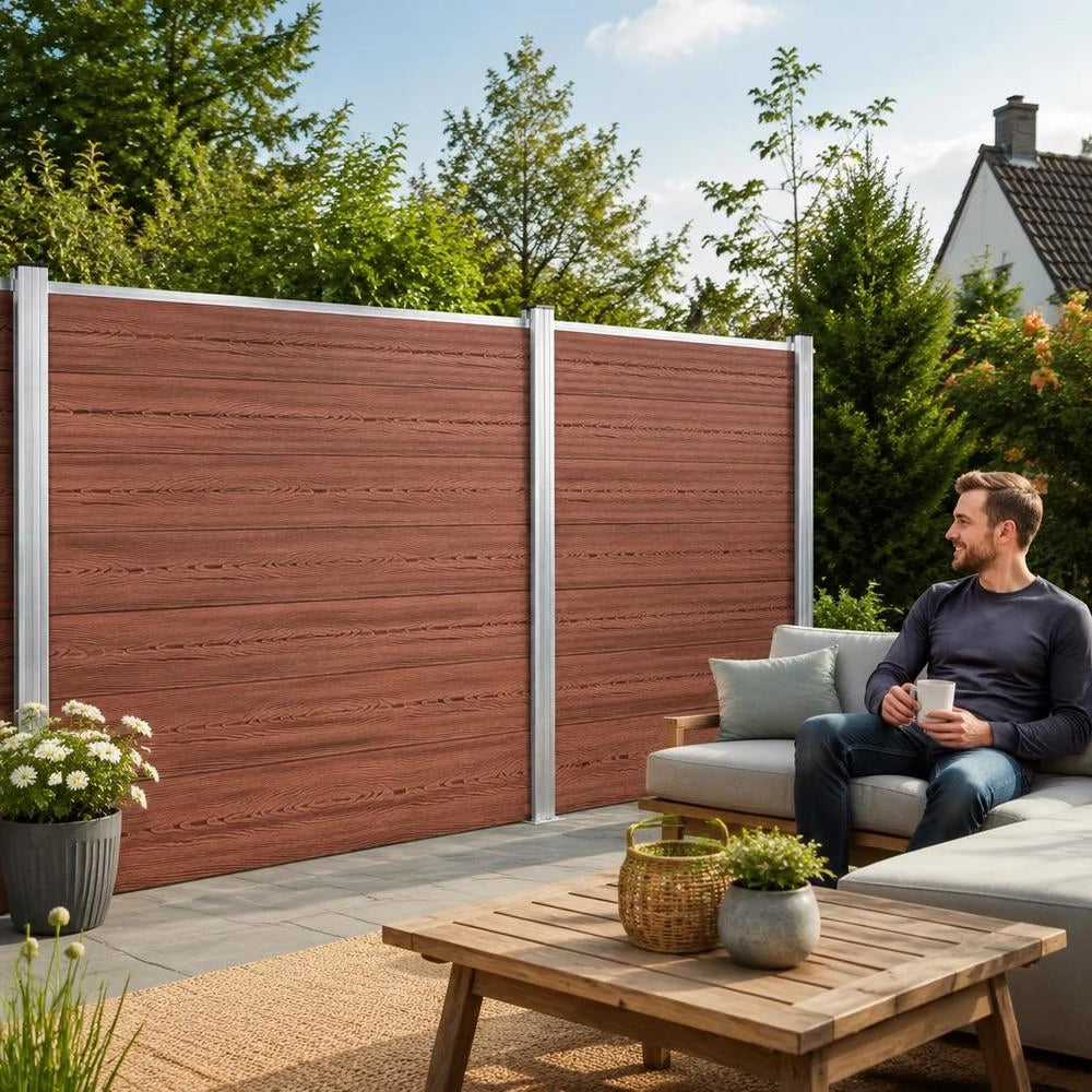 Fence Element WPC 180x146 Cm Brown