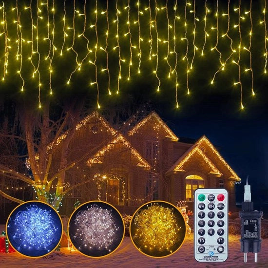 Luci da Terra 528 LED - 15m Filo in Rame per Interno e Esterno, 11 Modalità, IP44, Comando a Distanza, 3 Timer per Festa, Matrimonio, Giardino e Camera