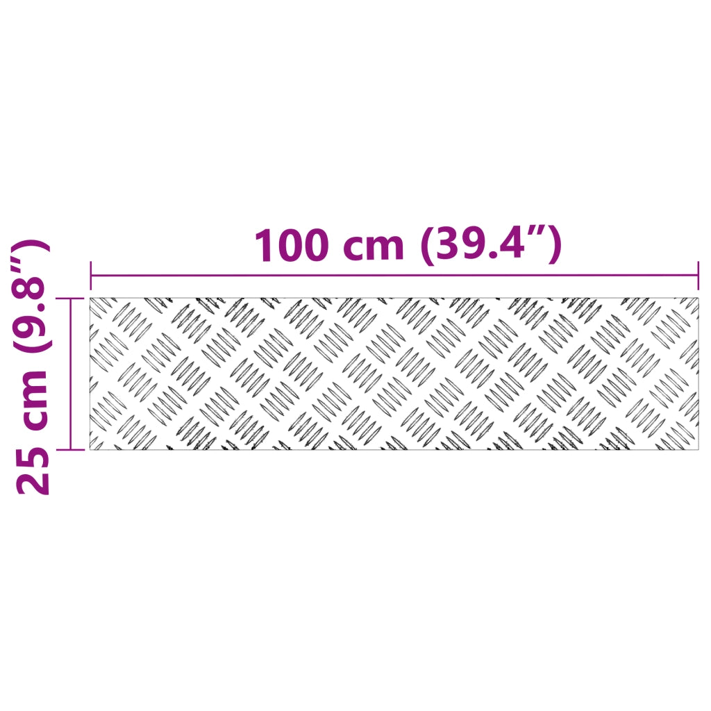 Piastre di alluminio 4 pcs Antiscivolo 100x25 cm