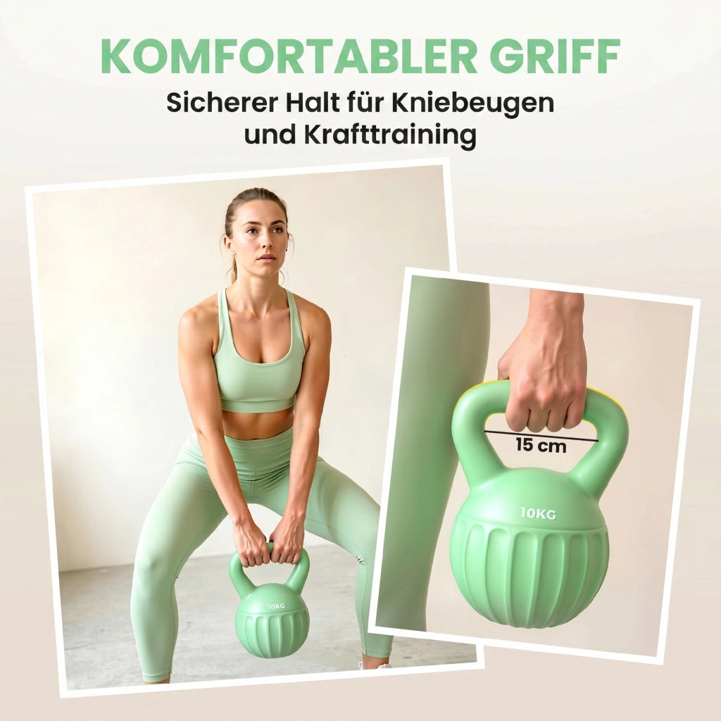 Kettlebell 6 kg ¨C Zephmum ¨C Verde 21x21x27 cm