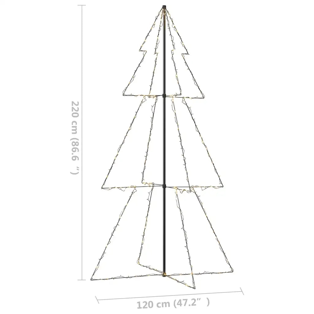 Albero di Natale a Cono 300 LED per Interni Esterni 120x220 cm 328586