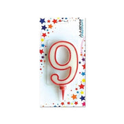 Trade Shop - Candela Gigante Glitter Numero 9 Compleanno Candelina Festa Animazione Party -
