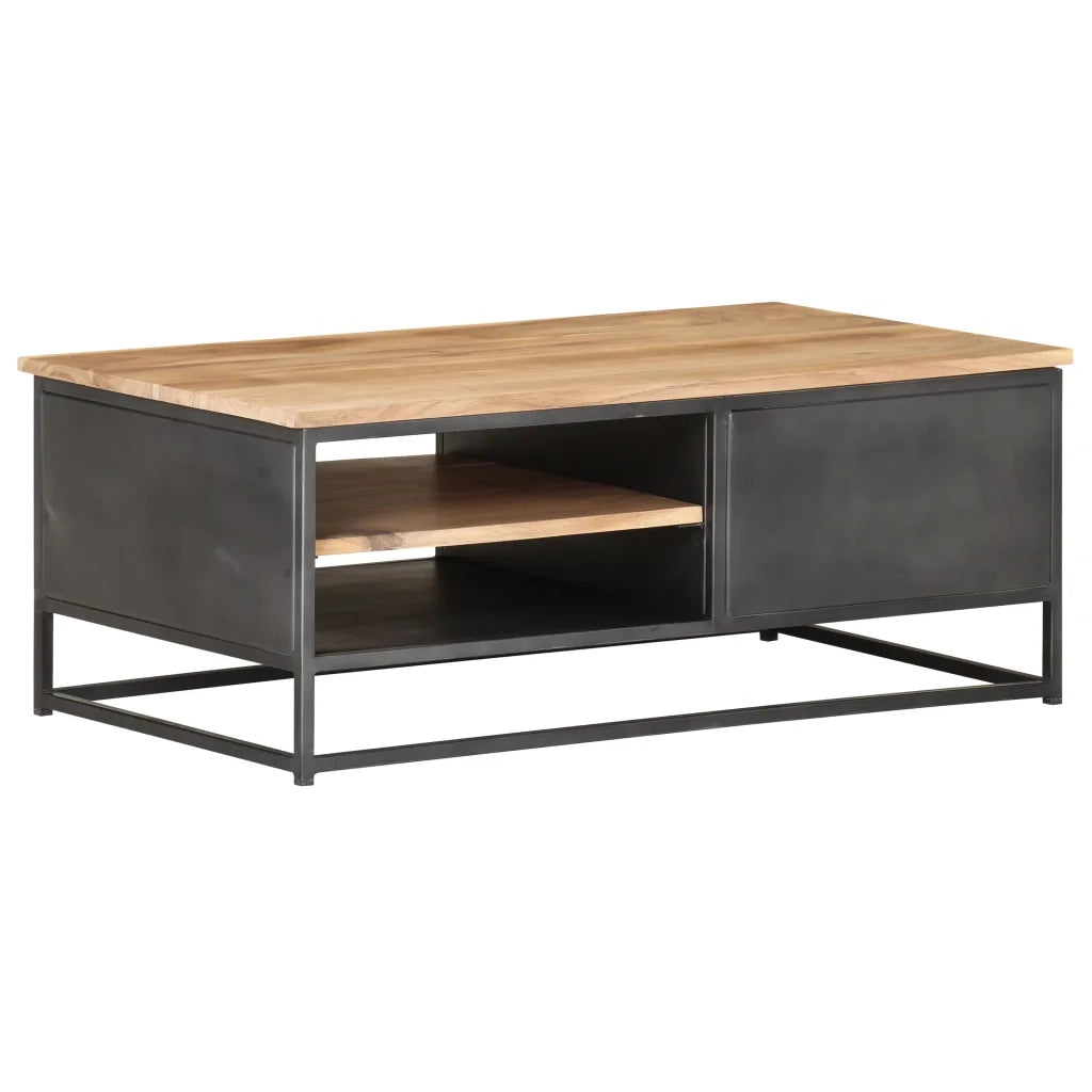 Tavolino da Salotto 90x50x35 cm in Massello di Acacia 323526