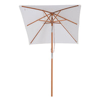 Ombrellone da Giardino 2x1,5 m Palo Ø38 mm in Legno Beige