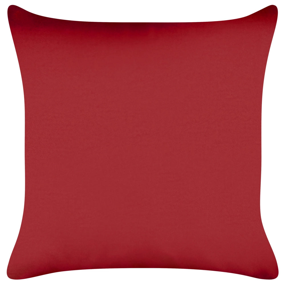 Set di 2 cuscini decorativi in tessuto di velluto rosso con motivo di regalo di Natale 45 x 45 cm Accessorio decorativo