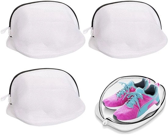 Set di 3 protezioni per scarpe in poliestere di alta qualità - resistenti alle abrasioni e alle scalfature - chiusura a lacci - protezione durante il lavaggio - kit di protezione per scarpe