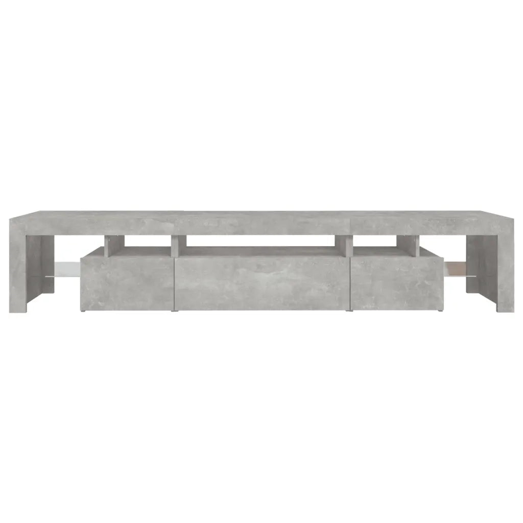 Mobile Porta TV con Luci LED Grigio Cemento 215x36,5x40 cm 3152797