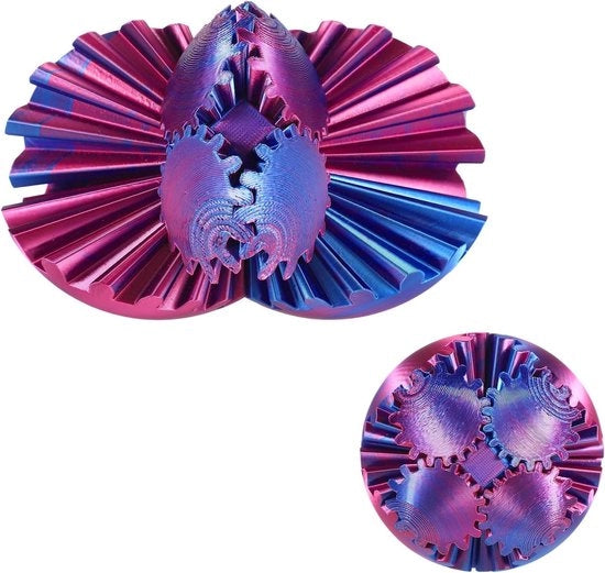 Puzzelkubus a Sfere 3D Versorabile in Gomma - Colore Blu - Dimensione 8cm - Stress Ball per Adulti e Bambini con Ansia
