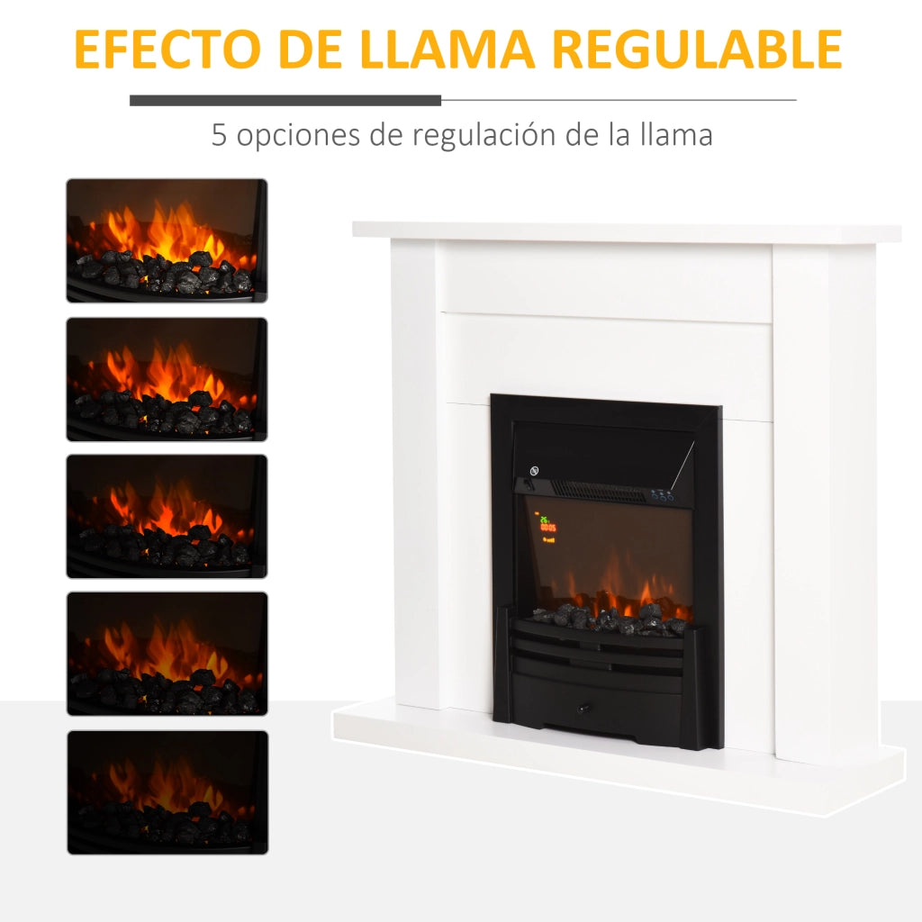Caminetto Elettrico Decorativo ¨C Zephmum ¨C Bianco 102x30x95cm