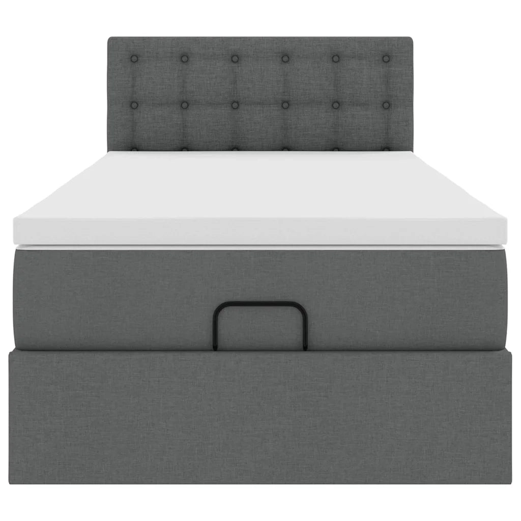 Struttura Letto Pouf con Materasso 100x200 cm in Tessuto