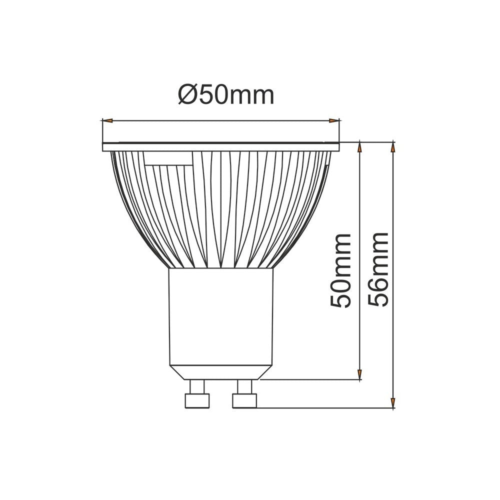 Faretto a led GU10 6W 120 Uniform-Line 3000k