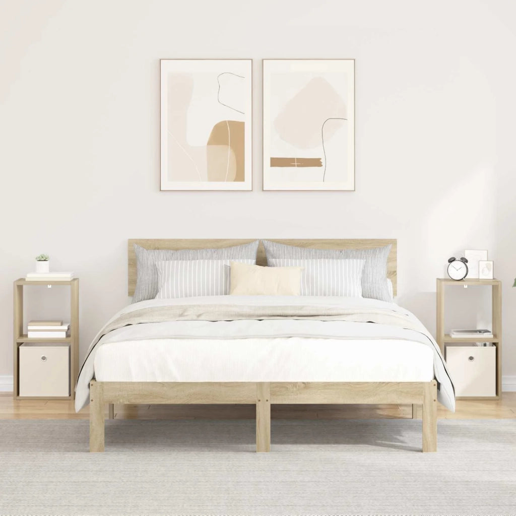 Comodino con cassetto 2 pcs Rovere Sonoma 30,5 x 27 x 59,5 cm