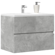 Armadietto da Bagno Grigio Cemento 60x38,5x45cm in Truciolato 856242