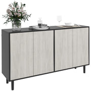 Tavolo da pranzo ¨C Zephmum ¨C Nero e grigio, legno effetto, 121x37x75 cm
