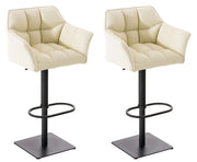 Set 2 sgabelli bar Damaso in ecopelle nera 3