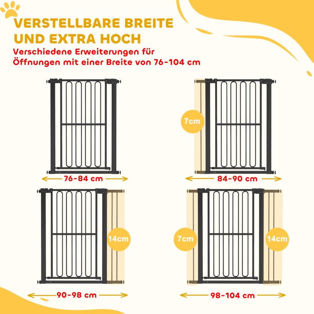 Cancelletto di Sicurezza per Cani 76-104 cm ¨C Xylo ¨C Barriera Estensibile senza Foratura