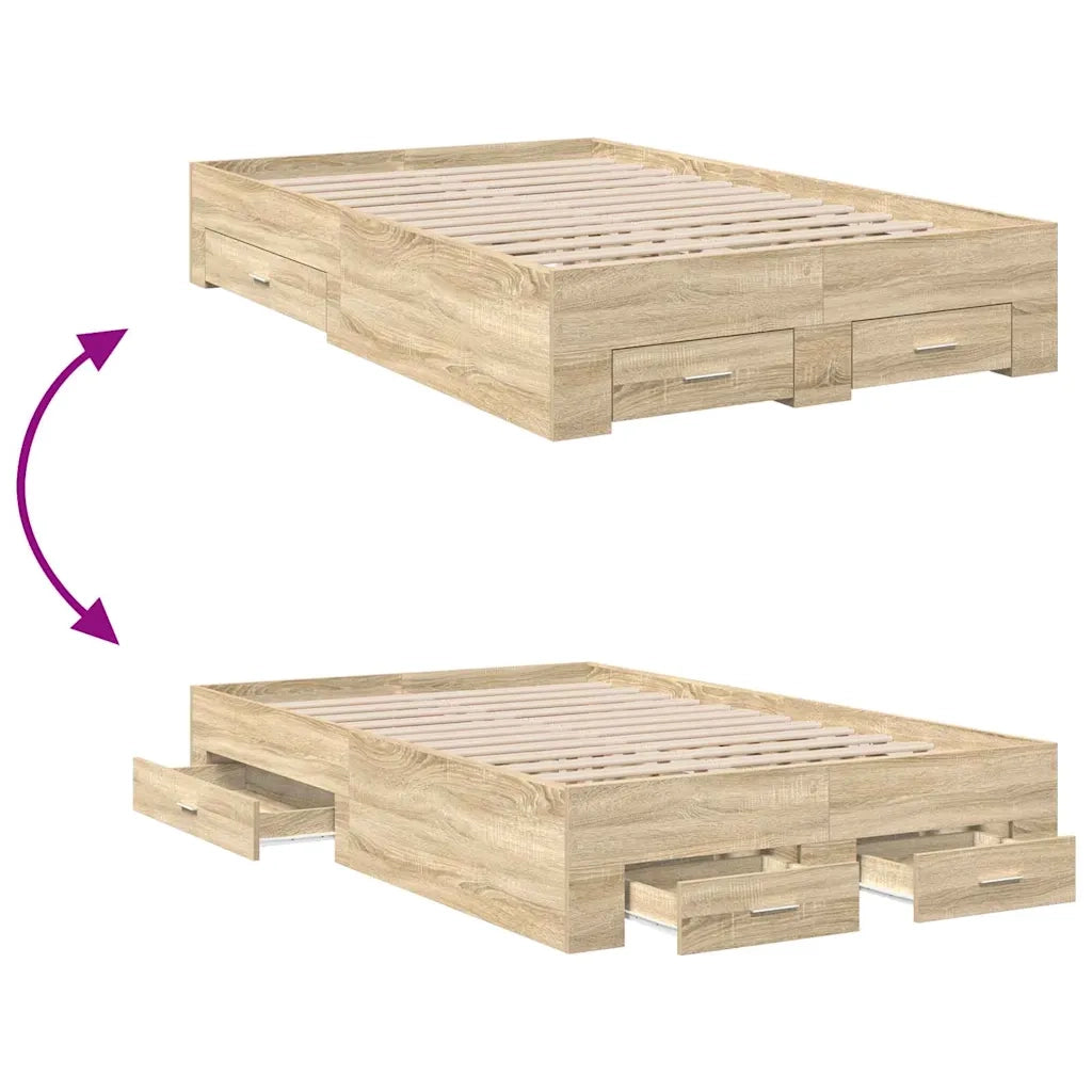 Struttura del letto Marrone 120 x 200 cm Legno multistrato 3345114