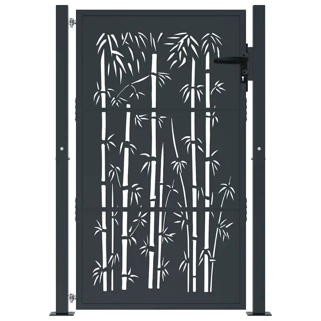 Cancello Giardino Antracite 105x155 cm in Acciaio Design BambÃ¹