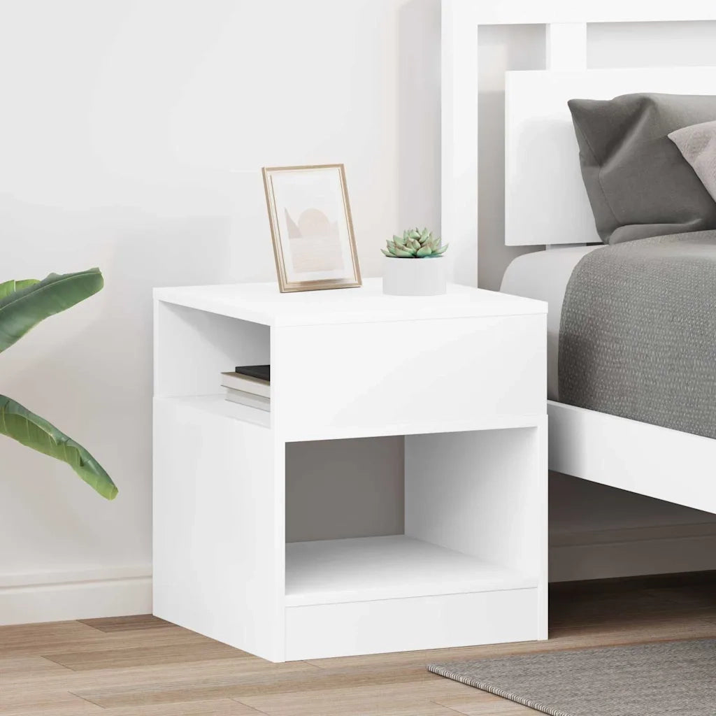 Tavolino 2 pcs Bianco 40,5 x 40 x 45 cm Legno multistrato 890913