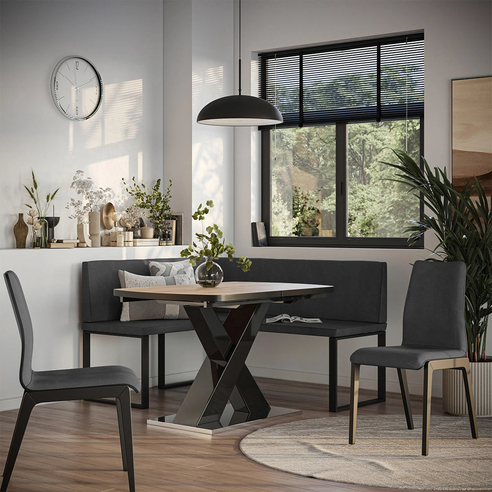Vicco panca ad angolo Antracite 120 x 150 cm
