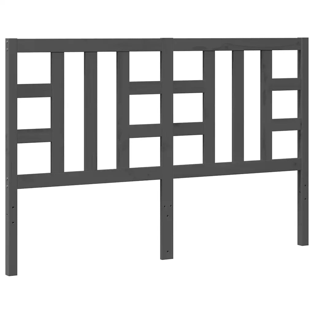 Testiera | Testata per Letto Grigia 166x4x100cm in Legno Massello di Pino