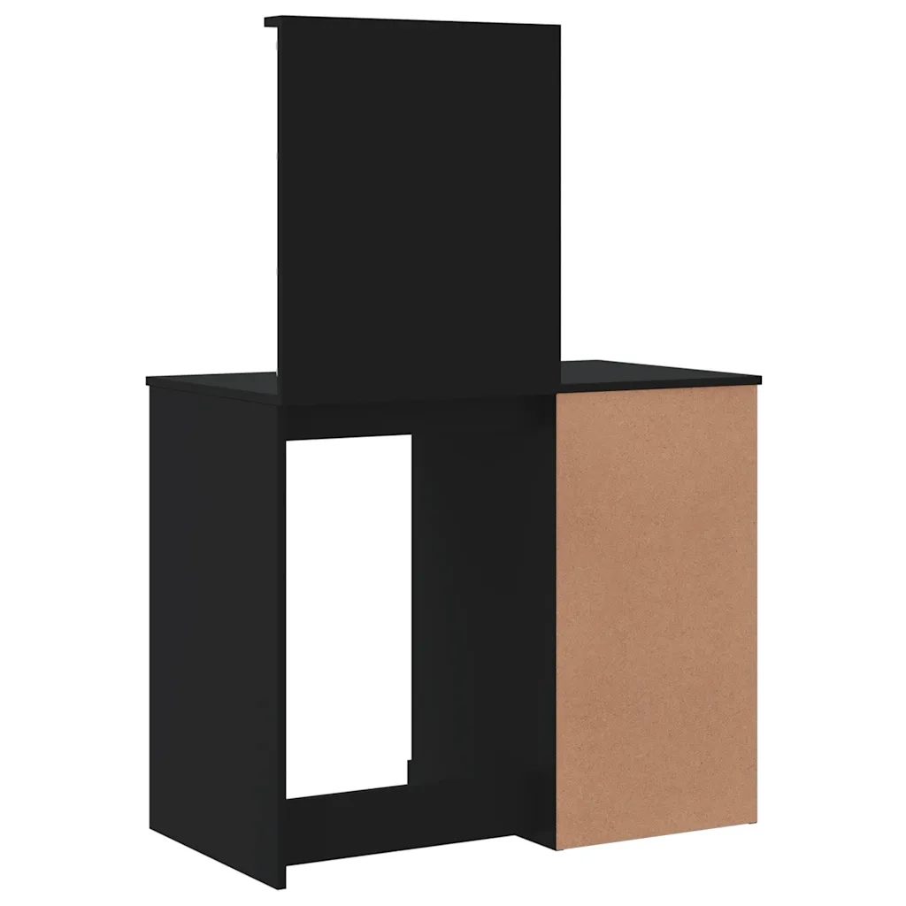 Toeletta con Luci LED Nera 90x42x132,5 cm 834971