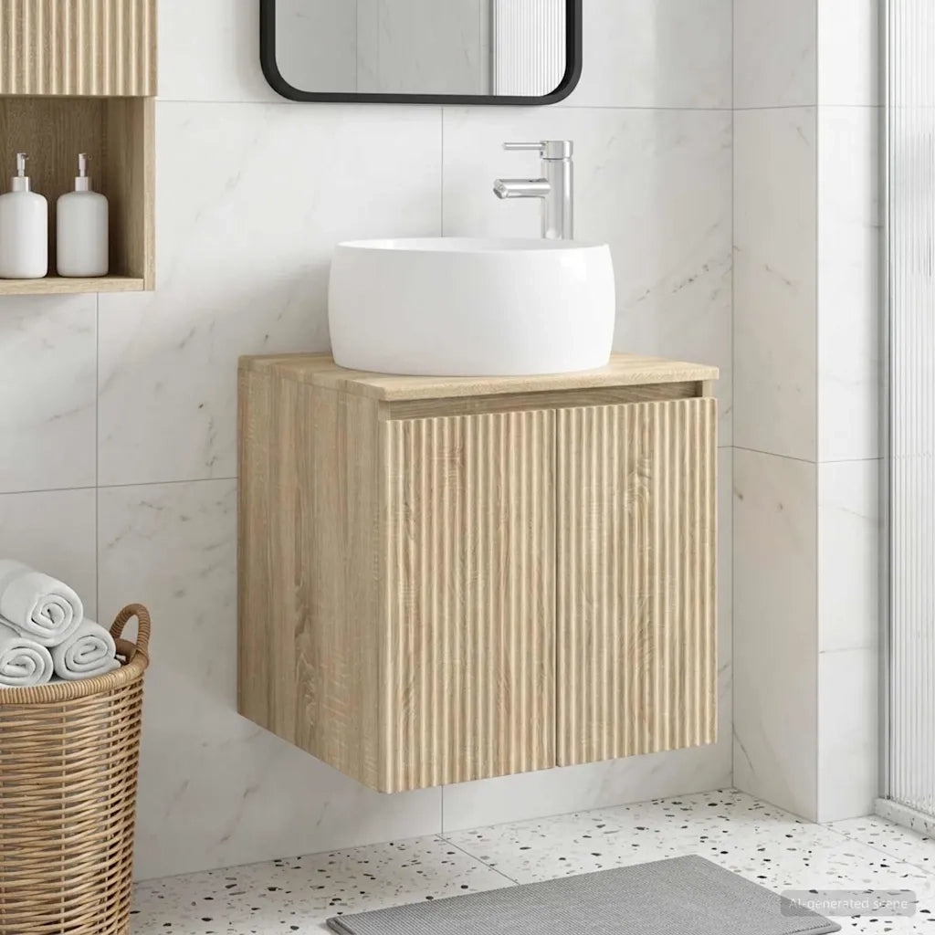 Mobile Lavabo da Parete Rovere Sonoma 49,5 x 44,5 x 66 cm 890454