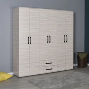 Armadio 6 ante e 2 cassetti GRD4262023 colore rovere 200x45x180H