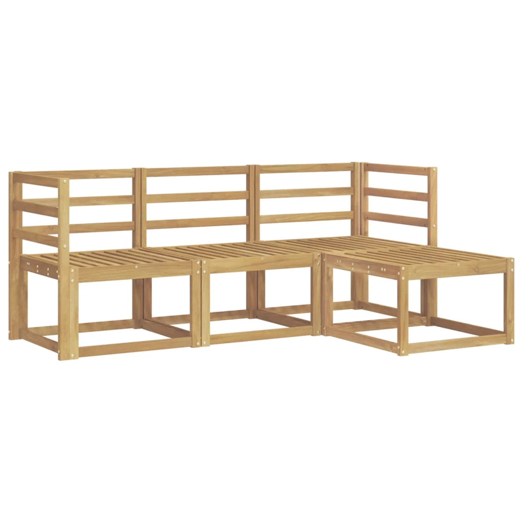 Set di divani da esterno 4 pcs Bianco 185,5 x 122,5 x 73 cm 3387438