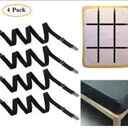 Lacchetti per lenzuola - 4 pezzi 70-230 cm - Clip per lenzuola - Lacchetti per letto - Clip per letto - Lenzuolacchetti - Lenzuolaccetti - Lacchetti elastici per lenzuola - per lenzuola, tavola da stiro, materasso o divano - Regolabili