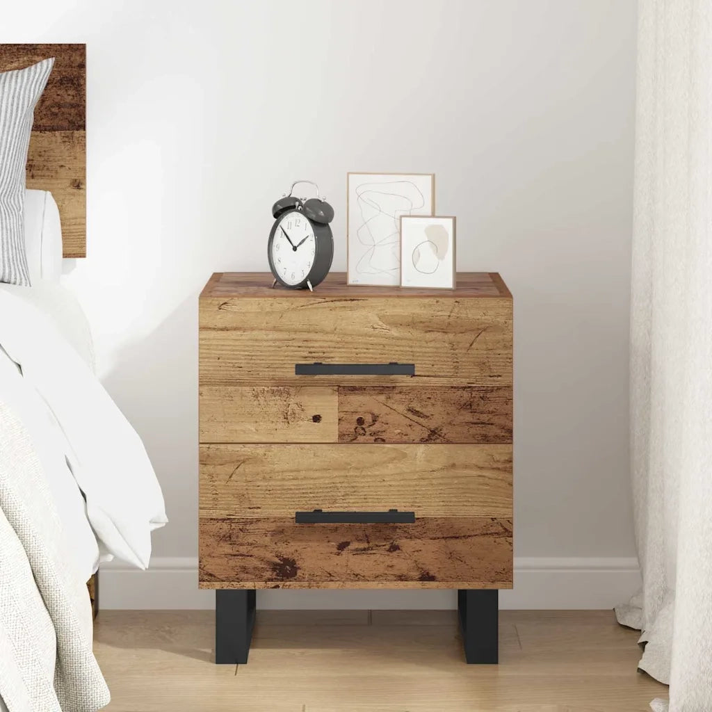 Comodino | Armadio da Notte | Mobiletto da notte con cassetto Legno vecchio 40 x 35 x 47,5 cm