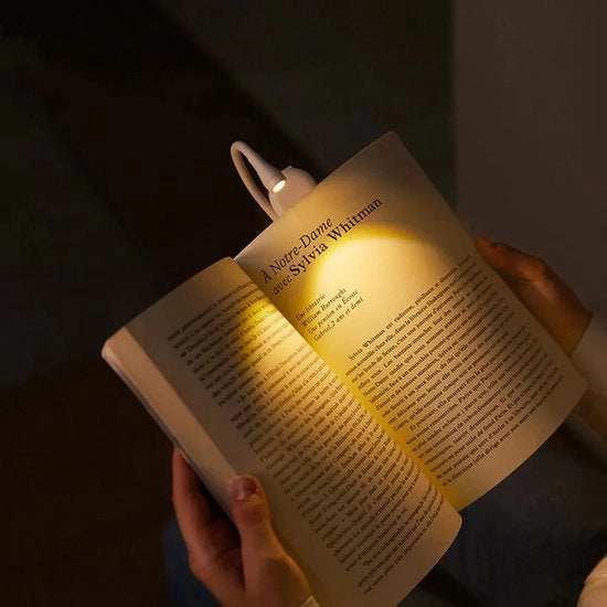Lampada da lettura - Lampada da lettura con chiusura - Regolabile - 3 posizioni - Lampada da lettura per libri - Ricaricabile via USB C - Lampada da lettura con chiusura - bianca-3W-Lampada da lettura ricaricabile LED per la notte