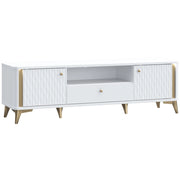 Mobile porta TV FORREST HILLS bianco+oro FTHT131B-M841