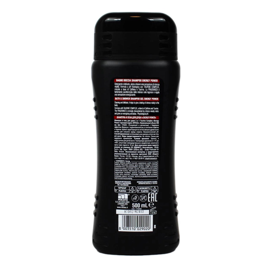 INTESA BAGNODOCCIA SHAMPOO ENERGIZZANTE 500ML UOMO TAURINE COMPLEX
